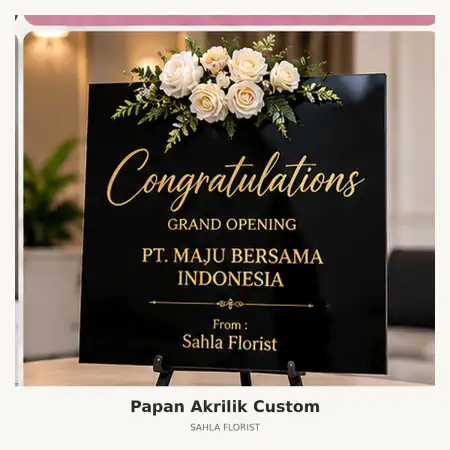 Papan Bunga Akrilik Rappocini